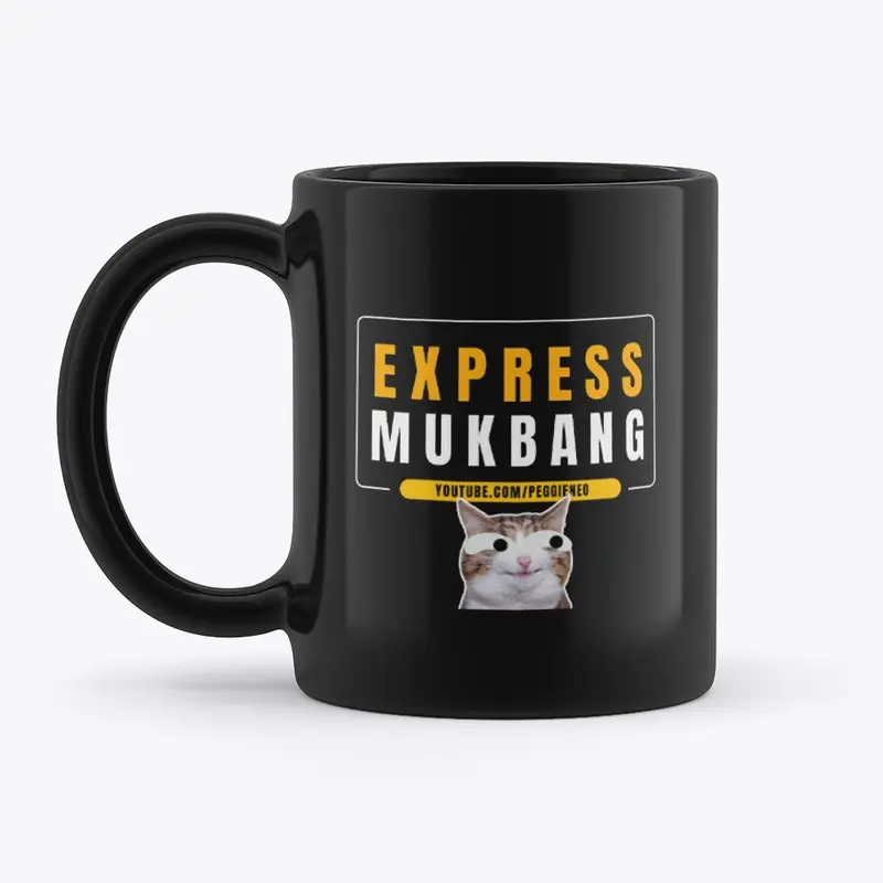 Express Mukbang Black Mug