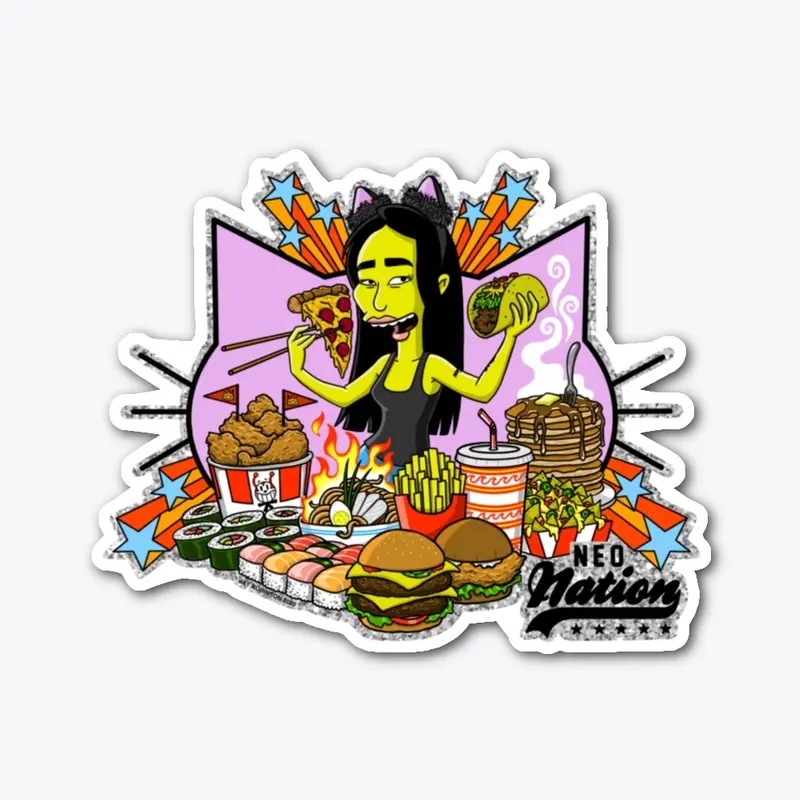 Peggie Feast Die Cut Sticker