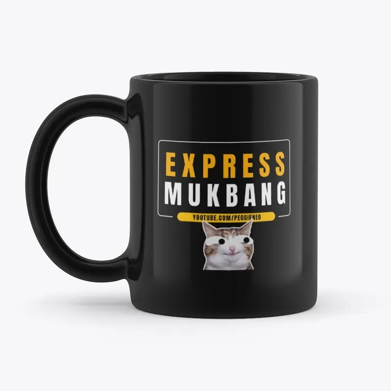 Express Mukbang Black Mug